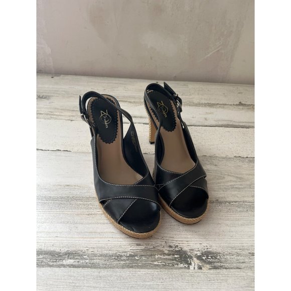 Z Universe Palmetto woman’s sling back diver buckle high heels size 7M - Picture 1 of 8